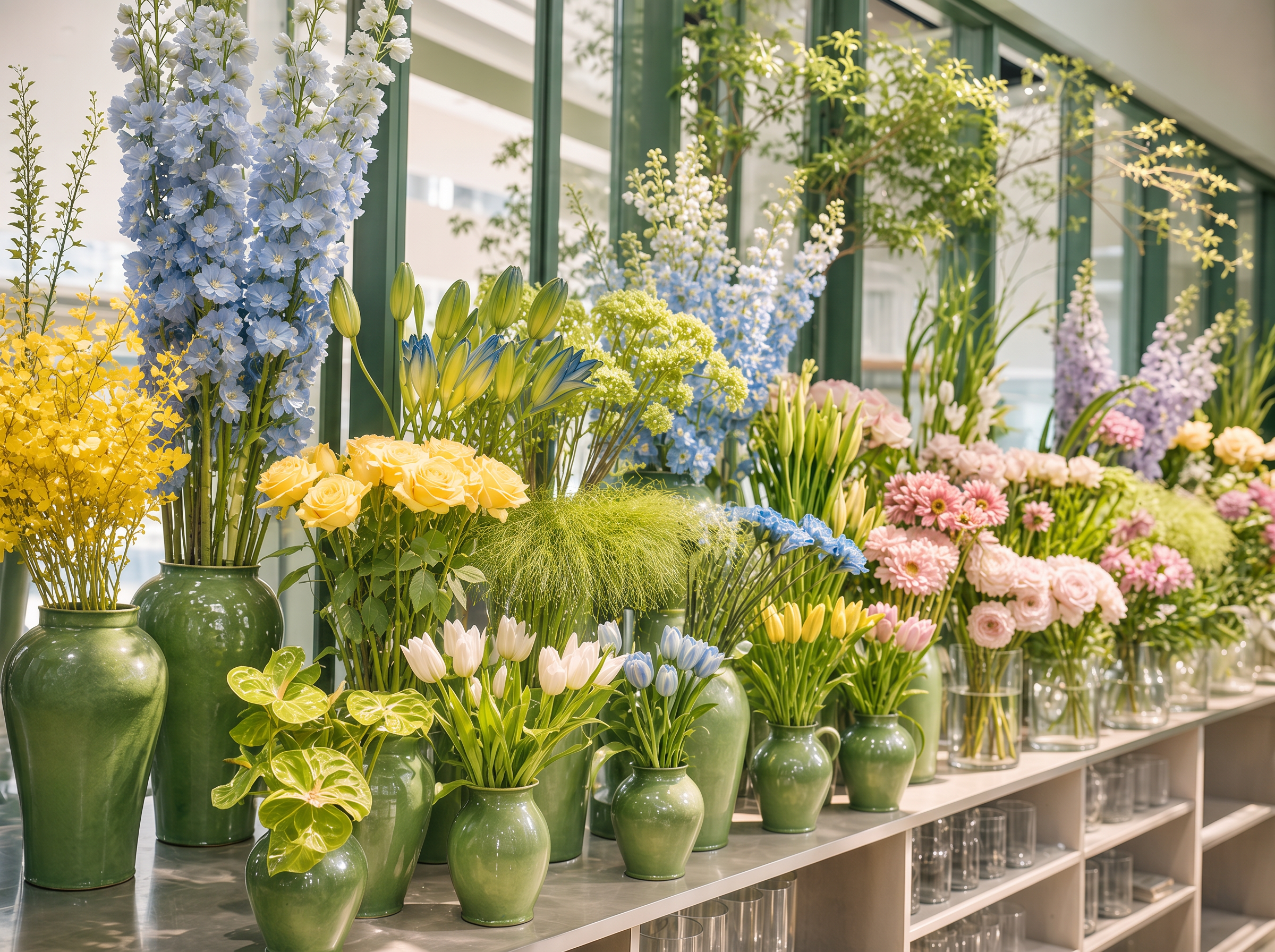 都市花乡门店与鲜花陈列